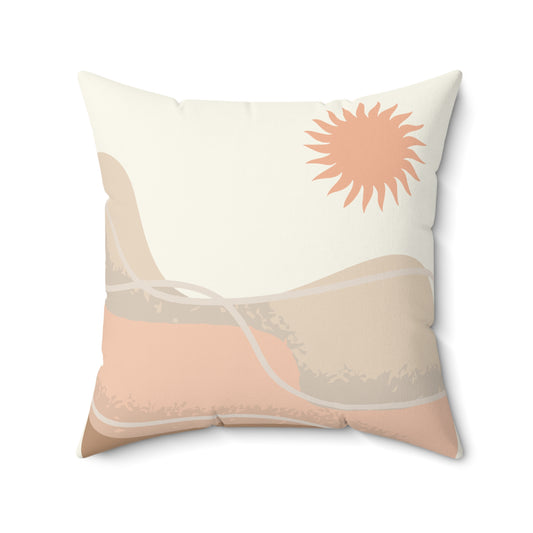 Decoratief Vierkant Kussen Minimalistische Zon