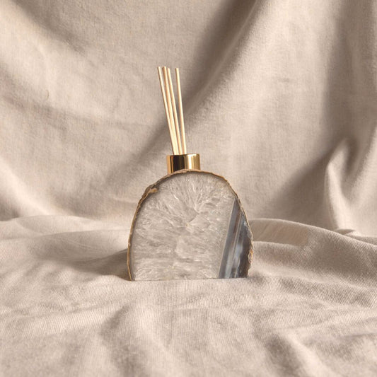 Mooie ovalen Agaat edelsteen diffuser met gouden dop
