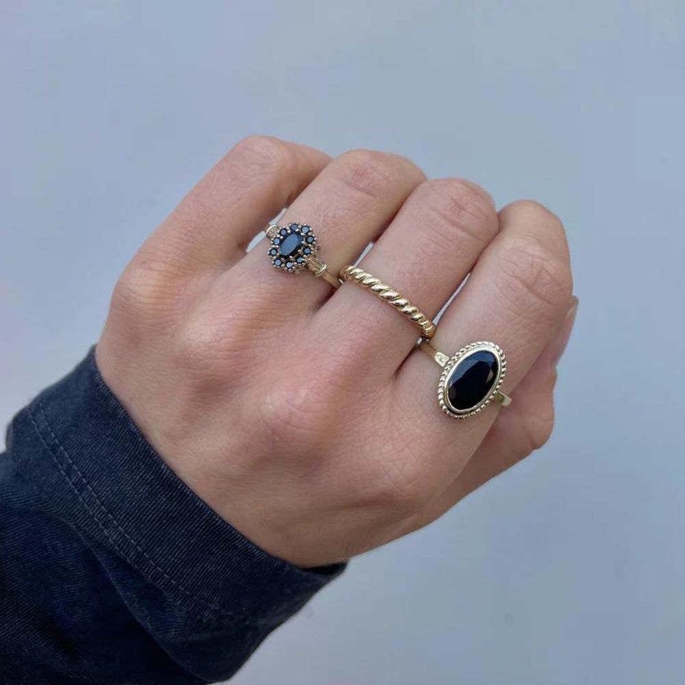 Ring Edelsteen Luna Black Onyx