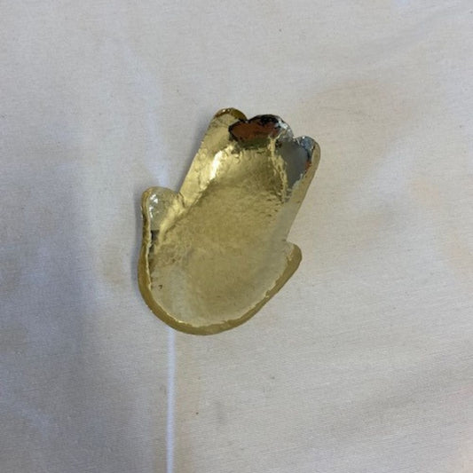 Schaaltje messing in de vorm van een hand