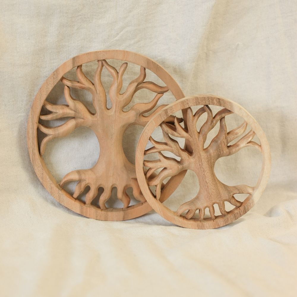 Levensboom Wanddecoratie Hout Diameter 20 cm