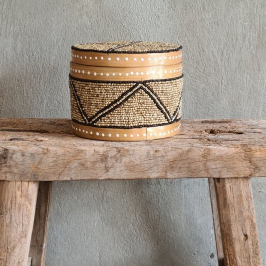 Offermand met Kralen Beige