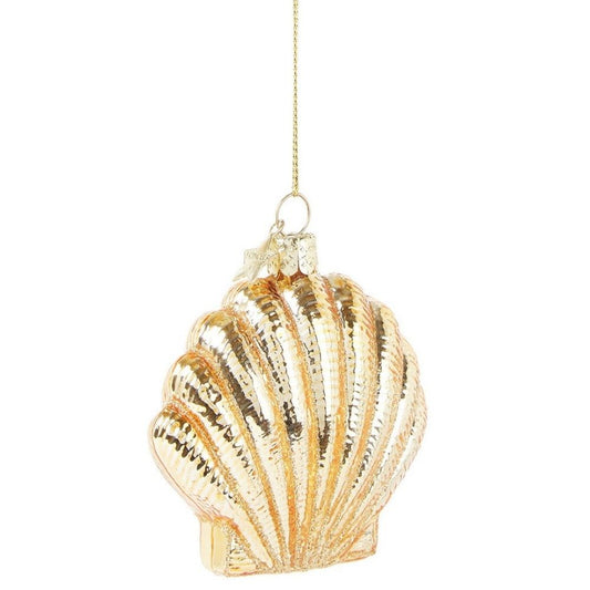 Kersthanger in de vorm van een gouden schelp van het merk Vondels