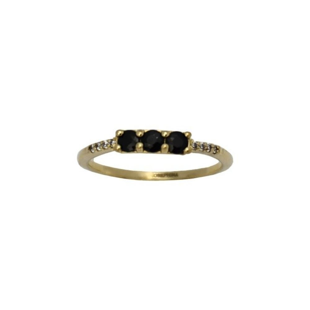 Ring Edelsteen Black Onyx Combo Gold *MAAT 16