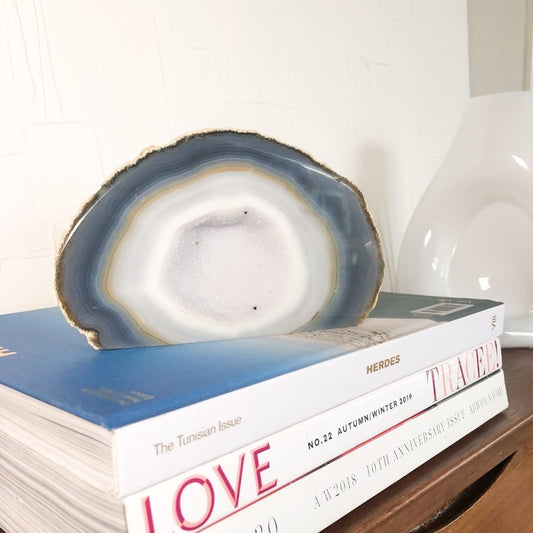 Blauwe Agaat steen met een kalmerende werking