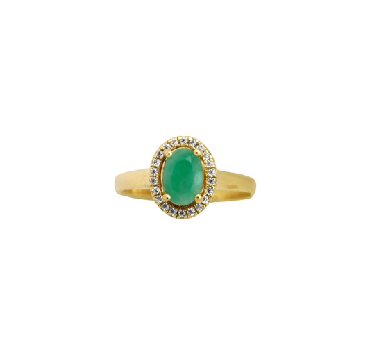 Ring Edelsteen Emerald Gold