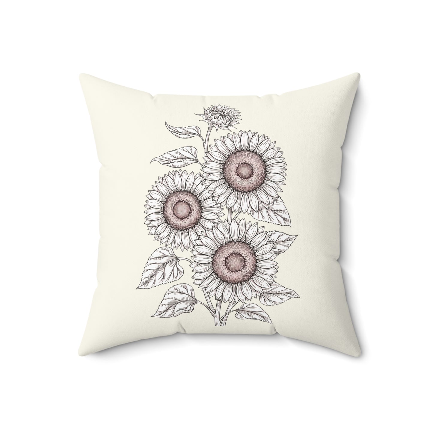 Decoratief Vierkant Kussen Zonnebloem in 4 maten