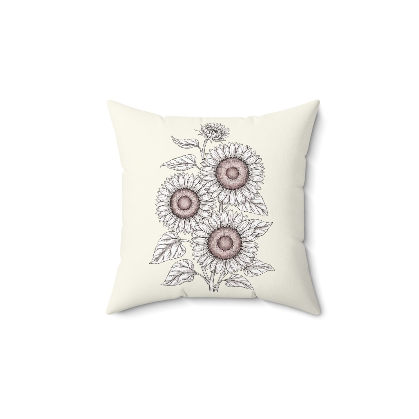 Decoratief Vierkant Kussen Zonnebloem in 4 maten