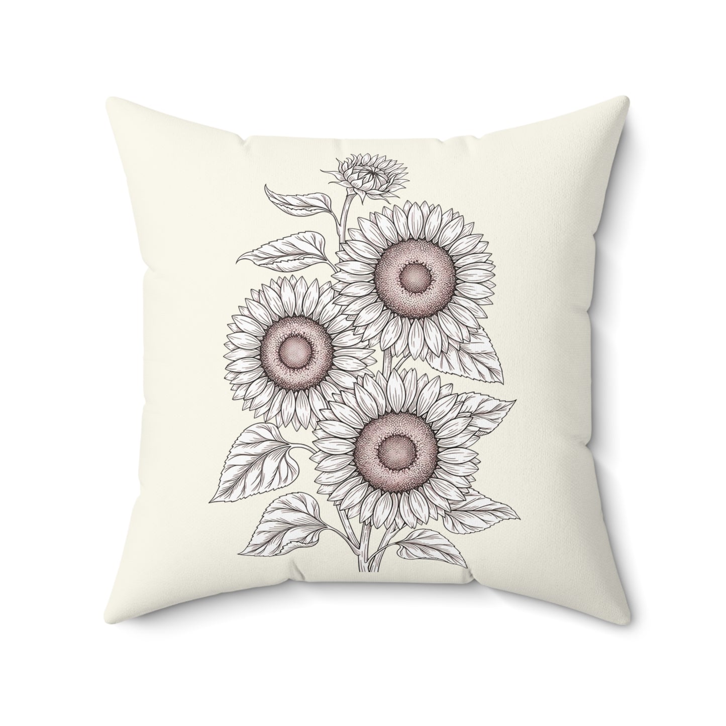 Decoratief Vierkant Kussen Zonnebloem in 4 maten