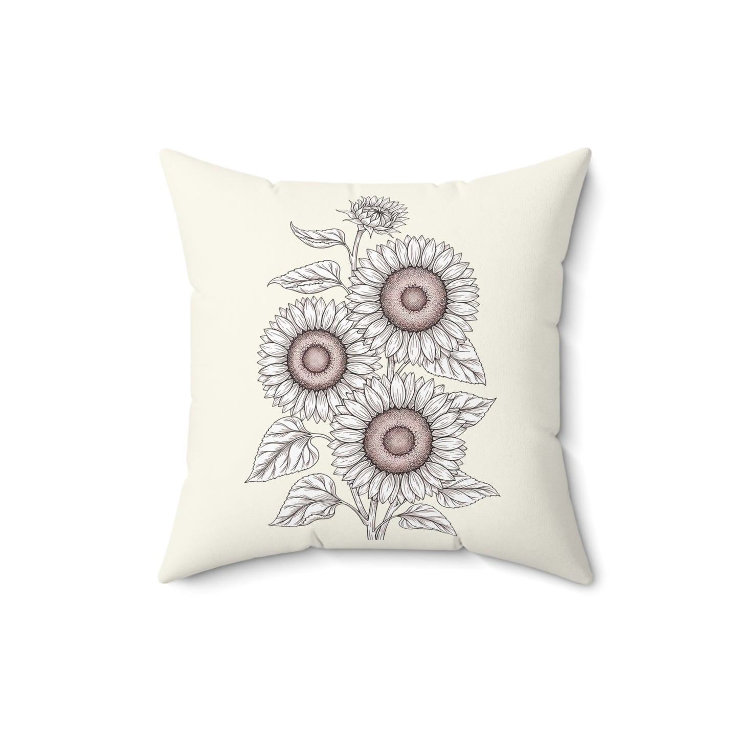 Decoratief Vierkant Kussen Zonnebloem in 4 maten