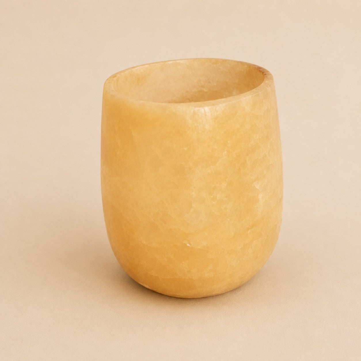 Handgemaakte alabaster druppel bruin natuursteen