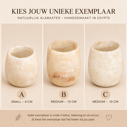 Alabaster Waxinelicht-houder Druppel Wit