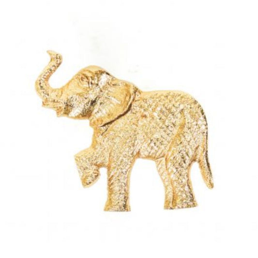 Gouden kastknop in de vorm van een olifant.