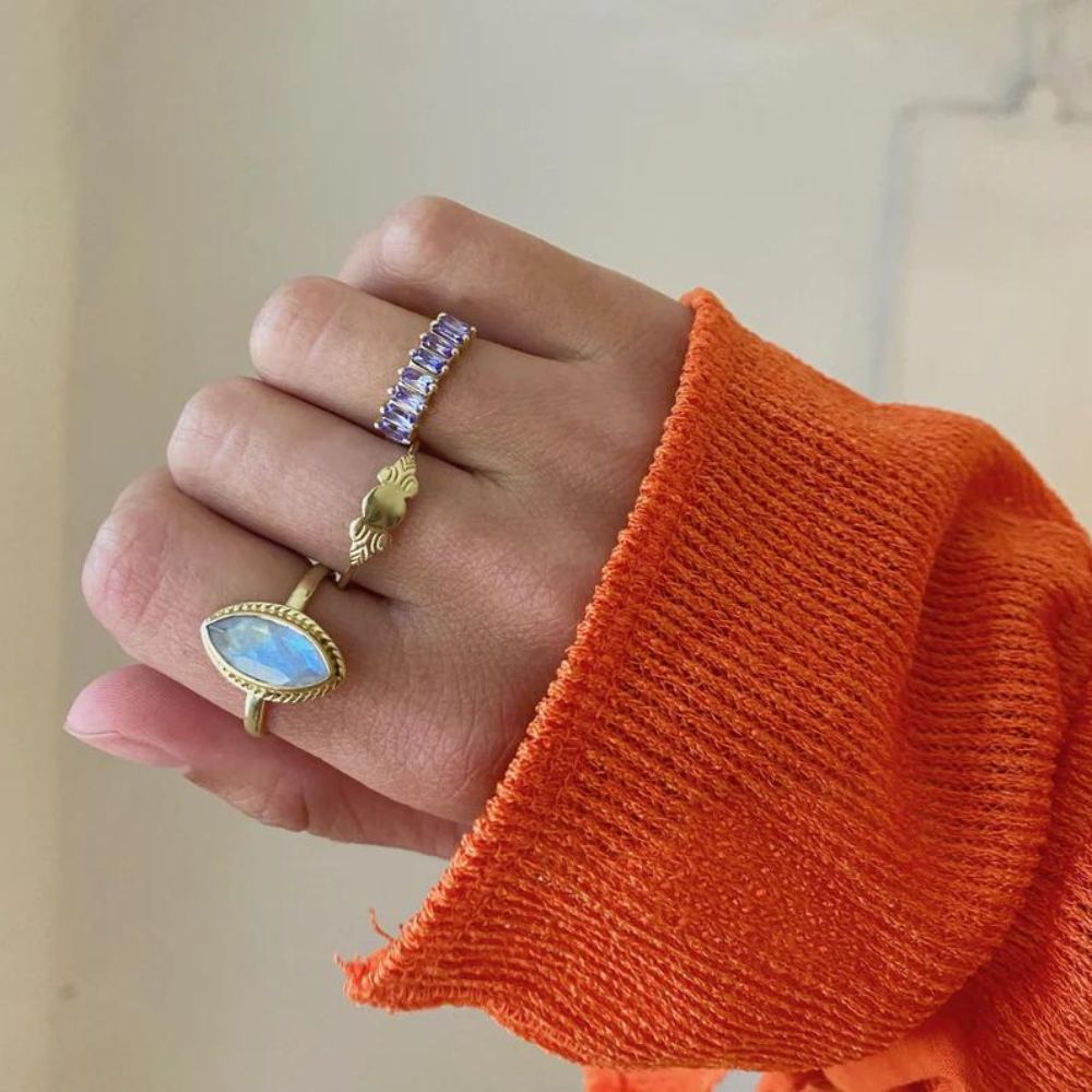Moonstone Milly Marquise Ring