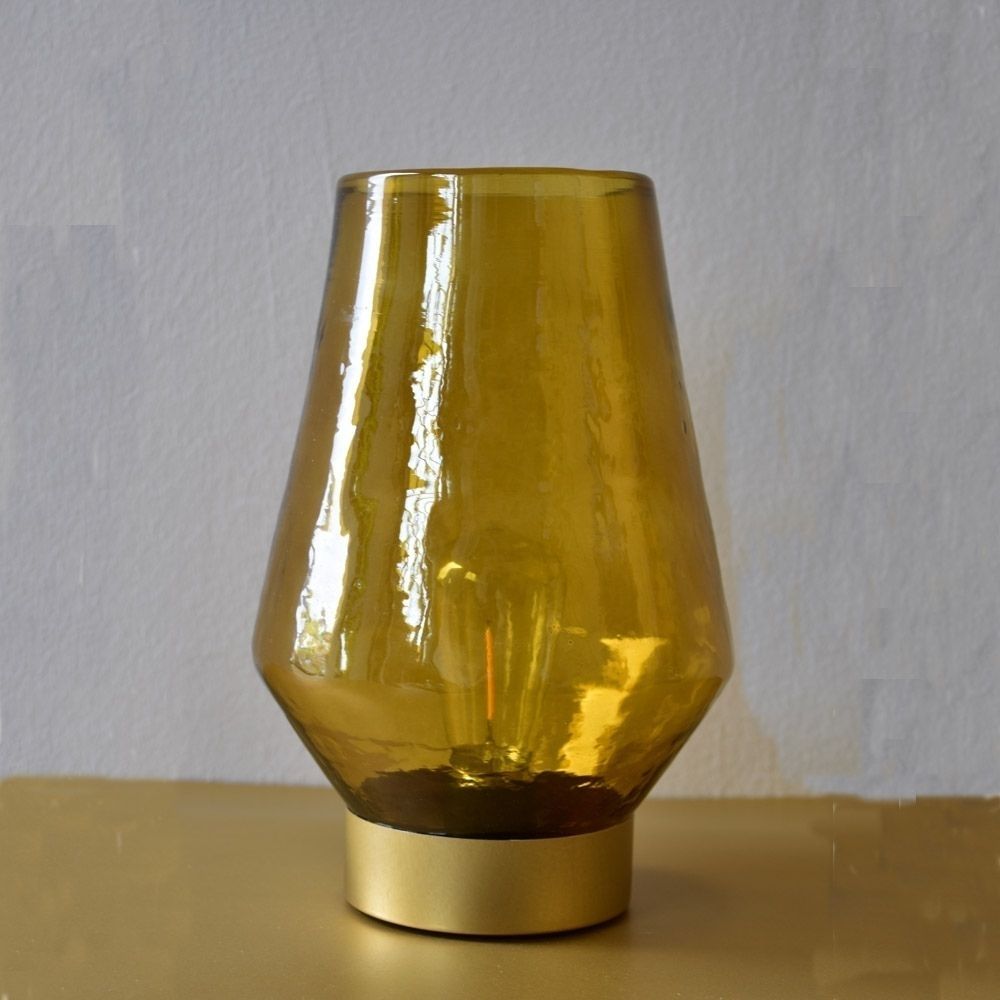 Tafellamp Glas Oker